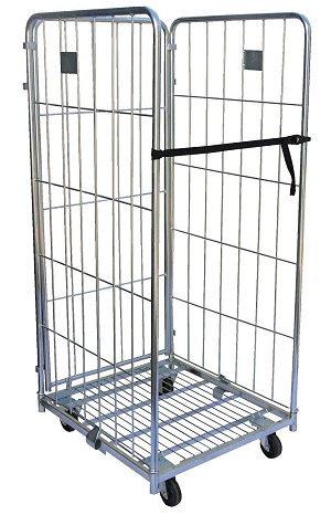 Vestil Folding ROL Steel Wire Cage Cart